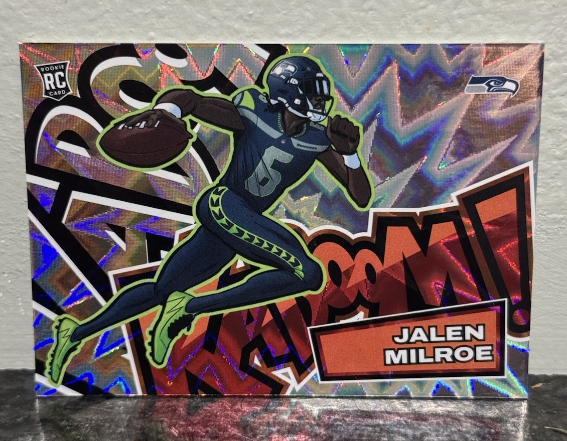 2025 Panini Absolute KABOOM! #13 Jalen Milroe Seahawks RC Rookie SSP CASE HIT