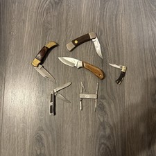 Lot of 6 folding knives various brands see photograph