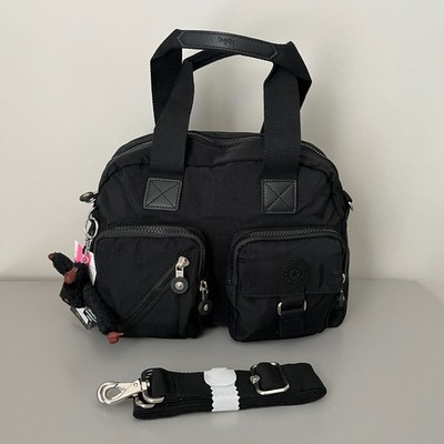 Kipling Black Defea Nylon Medium Convertible Shoulder Bag NWT