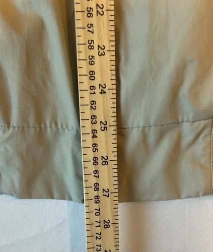 Vintage Members Only Jacket Tan Beige Mens Large Full Zip Epaulettes image 8