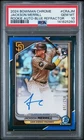 2024 Bowman Chrome Jackson Merrill Rookie Auto Blue Refractor /150 PSA 10