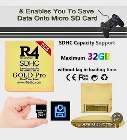 2025 Version R4 Gold Pro SDHC R4i For DS/3DS/2DS Revolution Cartridge + USB Lot