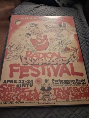 Radical Humor Festival Poster: Signed By Abbie Hoffman. Cultural Correspondence