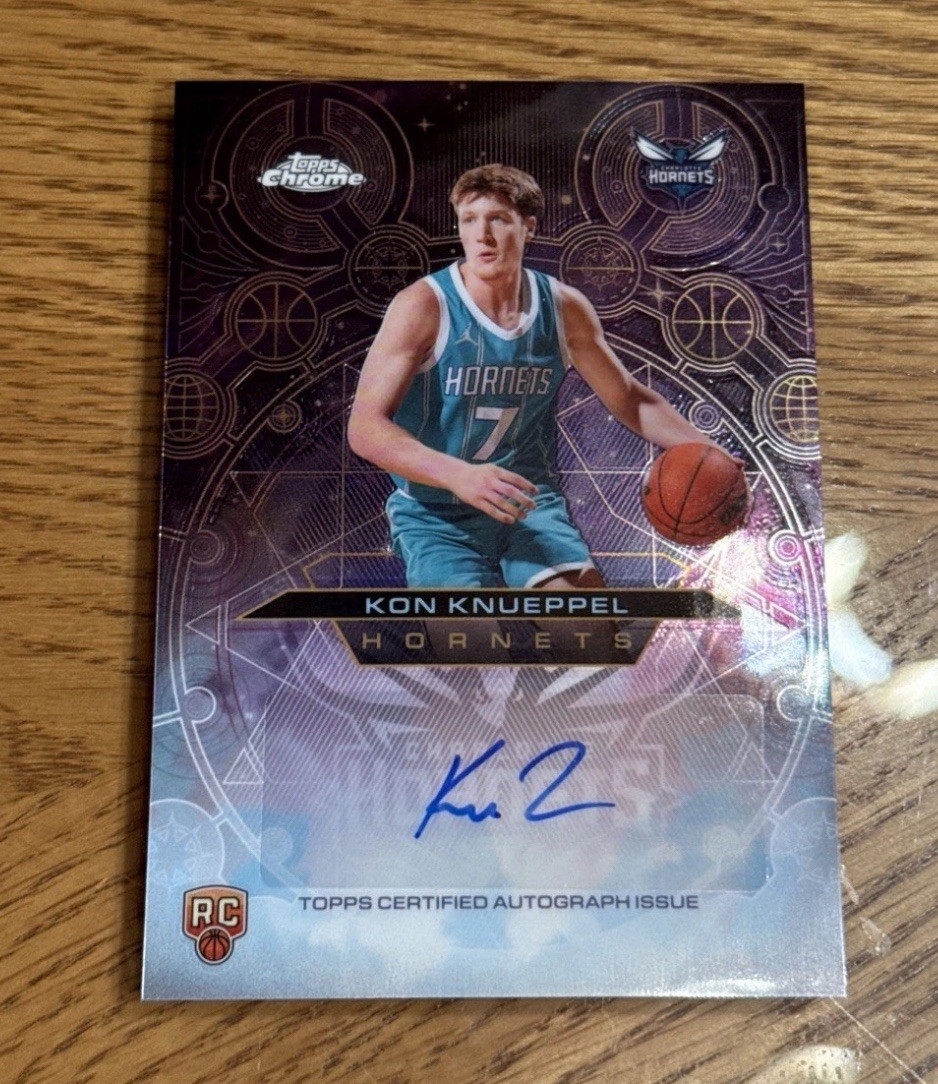 2025 Topps Chrome Kon Knueppel Chromographs Auto RC - Charlotte