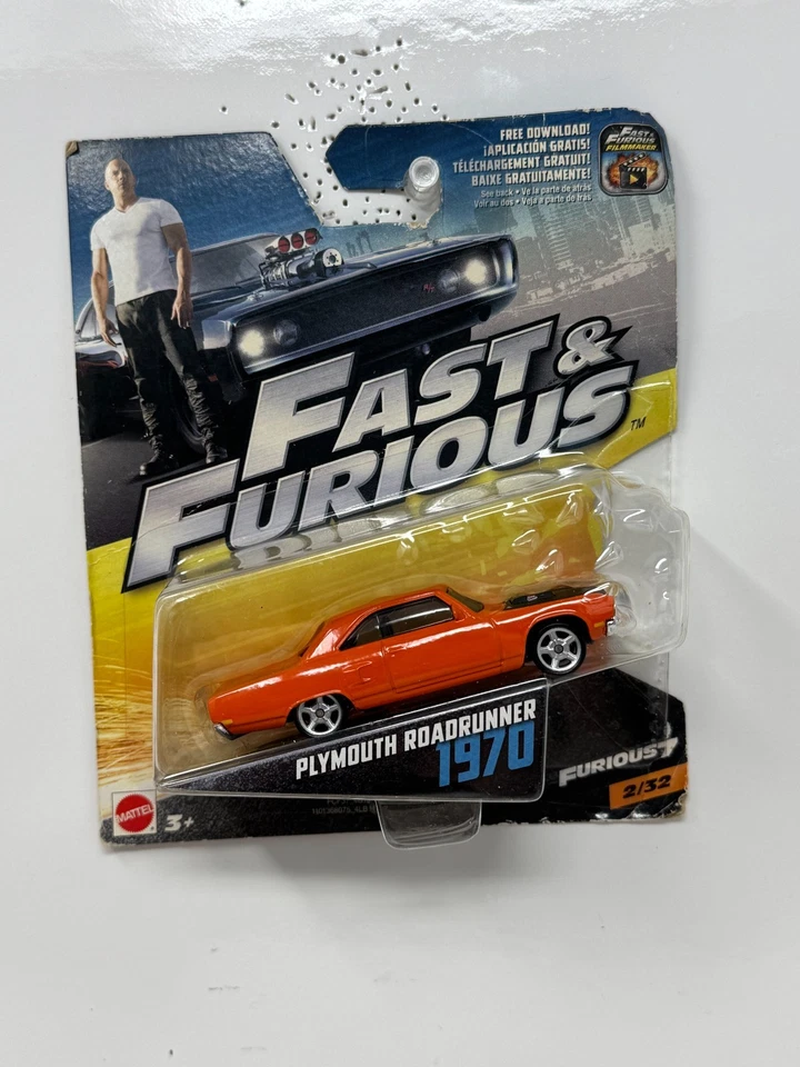 Mattel Fast & Furious 1970 Plymouth Road Runner Furious 7 diecast 1:55 Foto 2 de 4