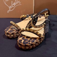 Christian Louboutin PIRA RYAD Stud Sandal Wedge Used 36
