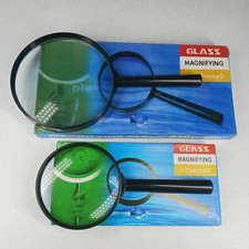 2 New Magnifying Glasses 5X Handheld Reading Magnifier 1 100mmX5  1 75mmX5