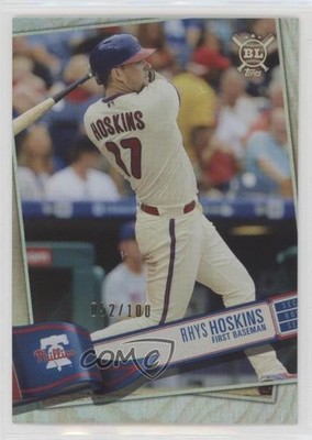 2019 Topps Big League Rainbow Foil 52/100 Rhys Hoskins #228 06z2