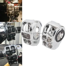 Chrome Hand Control Switch Housing Cover For Harley Street Glide Road King 14-22