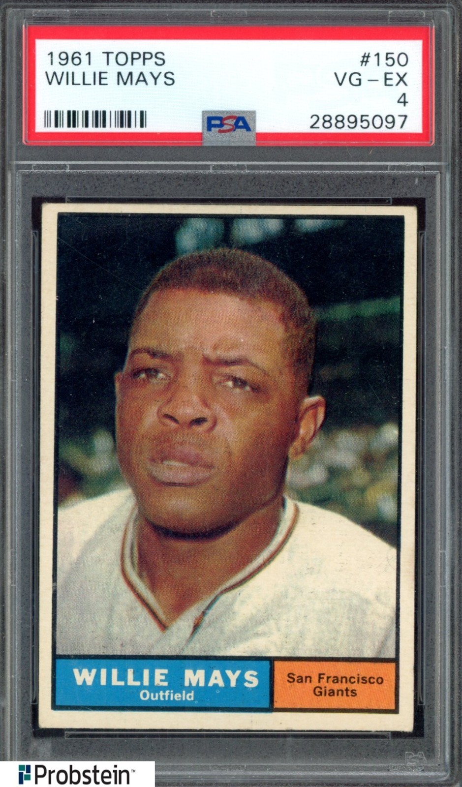 1961 Topps #150 VTG Baseball Card Willie Mays San Francisco Giants HOF PSA 4