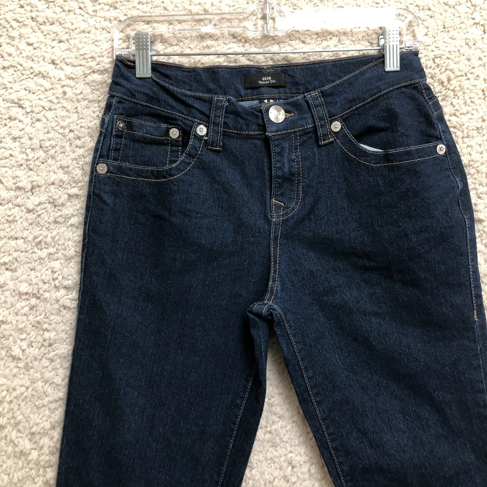 Jeans True Religion 16 meninos jovens azul denim geno descontraído fino cônico elástico - Imagem 2 de 4