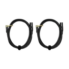 Audio 2000s E14106P2 1/4" TRS Right Angle to XLR Male 6 Ft Audio Cable 2 Pack 