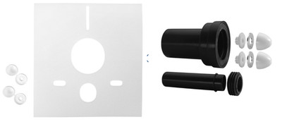HAAS Wand-WC-Anschlussgarnitur und Schallschutz Set für WC DN 110