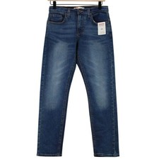Signature Levi Strauss Boys Taper Jeans Adjustable Waist Dark Wash Size 14 NWT