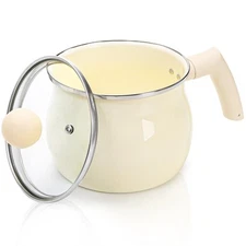 Non-Stick Sauce Pan 2 Quart Milk Pot with Lid Long Handle Multipurpose Cookin