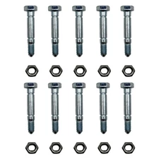 (Pack of 10) Shear Pin Bolt & Nut Fits John Deere AM122156, AM136890 Snow Blower