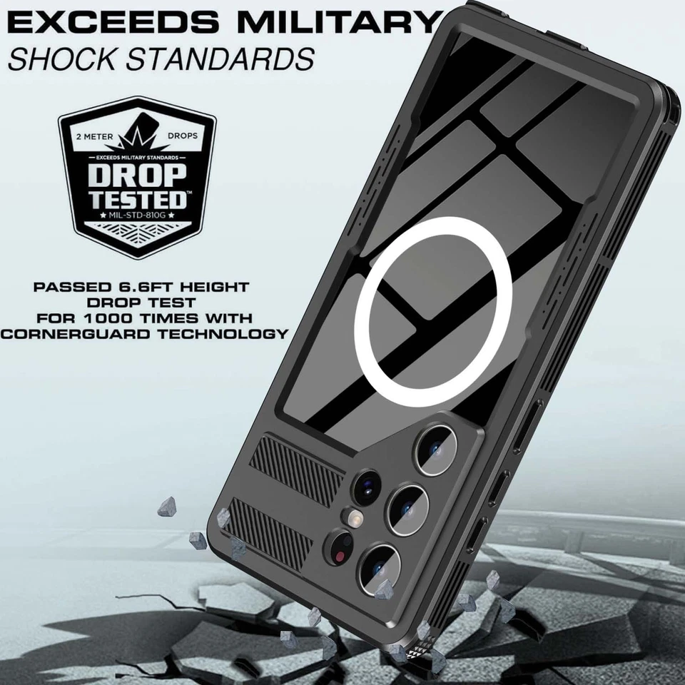 For Galaxy S24 Ultra S24/ Plus Case Waterproof Shockproof Screen Protector Cover - Image 4 of 4