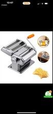 Manual Pasta Machine, 7 Adjustable Thicknes &2 Width Option for Homemad Spagheti