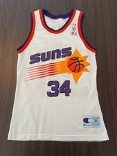 Vintage 90s Champion Phoenix Suns Charles Barkley 34 White Jersey Mens Size 36