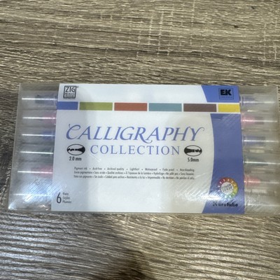 Zig Calligraphy Collection 6 Pk Zig Memory System MS3400 6V Stamp Scrapbooking