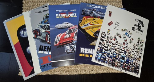PORSCHE RENNSPORT REUNION PROGRAM Lot Of 5 Pcs  LAGUNA SECA 