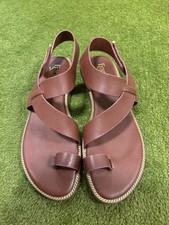 NWOB Franco Sarto Womens Gess Brown Ankle Strap Sandals Size 9.5m