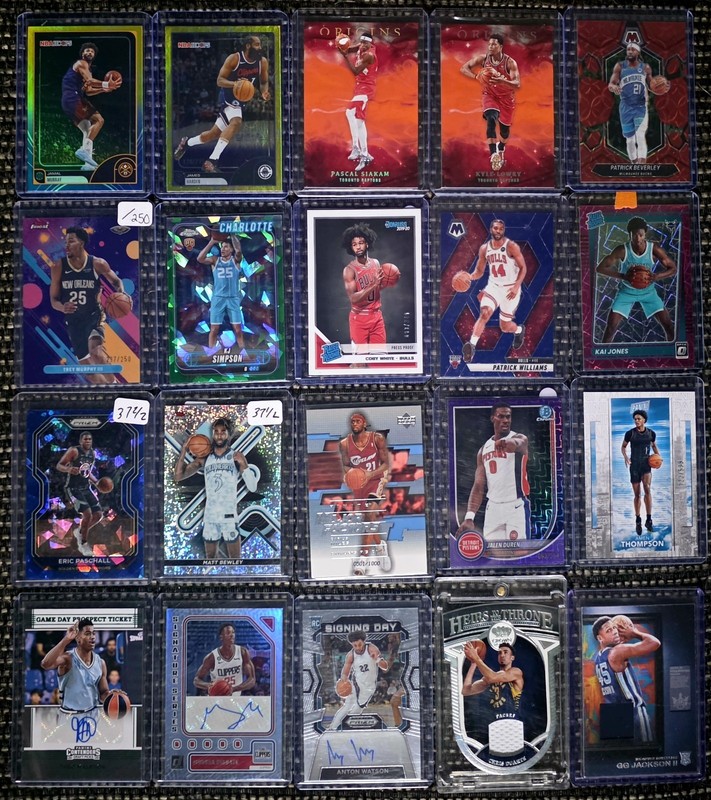 NBA Basketball Numbered Patch Auto Card Lot