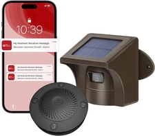 eMACROS Pro 3 Solar Driveway Alarm with App, 1/2 Mile 1receiver and 1sensor 