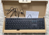 Dell USB Wired Slim Keyboard KB216 - Brand New, Unused, Black QWERTY UK Layout