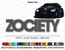 Zociety Windshield Center Banner Decal Sticker - 14.25 Inches For 280z 300z 370z