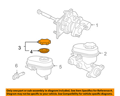 CADILLAC SRX BRAKE MASTER CYLINDER RESERVIOR CAP 2004-2009 OEM