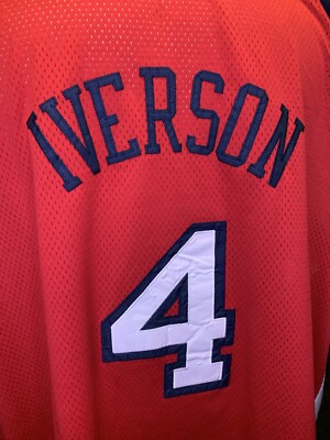 Allen Iverson 2003 Team USA #4 Authentic Jersey Reebok Basketball