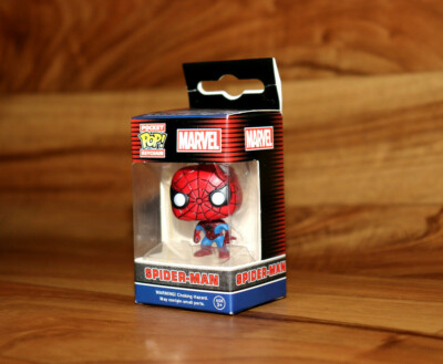 Spider-Man Marvel Pocket POP Figur Bobble-Head Keychain Schlüsselanhänger Funko 