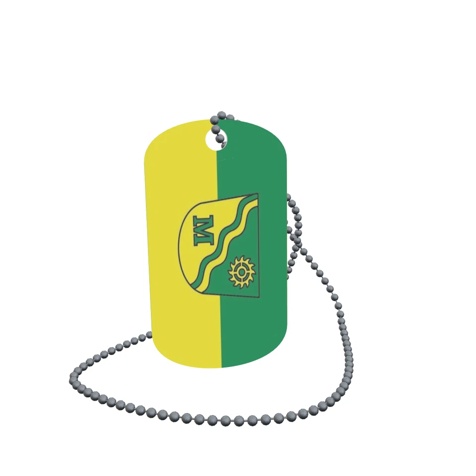 U24 Dog Tag Flagge Fahne Mühldorf (Kärnten) Erkennungsmarke Alu 30 x 50 mm