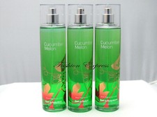 BATH  BODY WORKS CUCUMBER MELON FRAGRANCE BODY MIST SPRAY 8 OZ LOT OF 3 PCS 