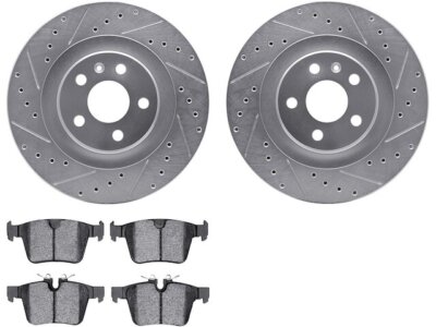 For 2019 Volvo V60 Brake Pad and Rotor Kit Rear Dynamic Friction 27648FCKM