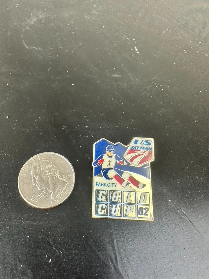 United States Olympic Ski Team Pin Park City Gold Cup 02 Dannon Collector Gift - Image 2 of 4