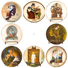 New ListingLot of 8 Norman Rockwell Christmas Plates Between '74-'83, V Vg Condition