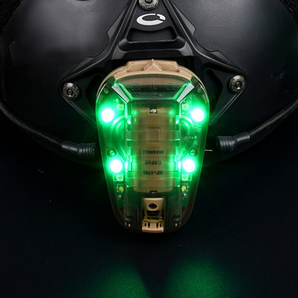 WADSN Tactical IFF LED + IR Helmet Strobe Light IP67 Waterproof Manta