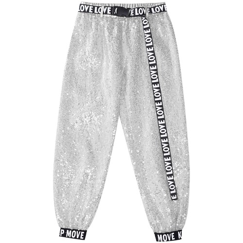 Kids Girls Trousers Hip Hop Leggings Elastic Waist Pants Birthday Dancewear - Picture 22 of 68