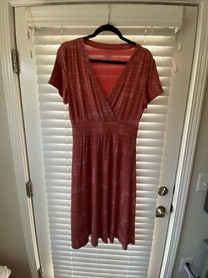 lands end off shoulder dress Women's Cotton Modal Off Shoulder Midi Dress