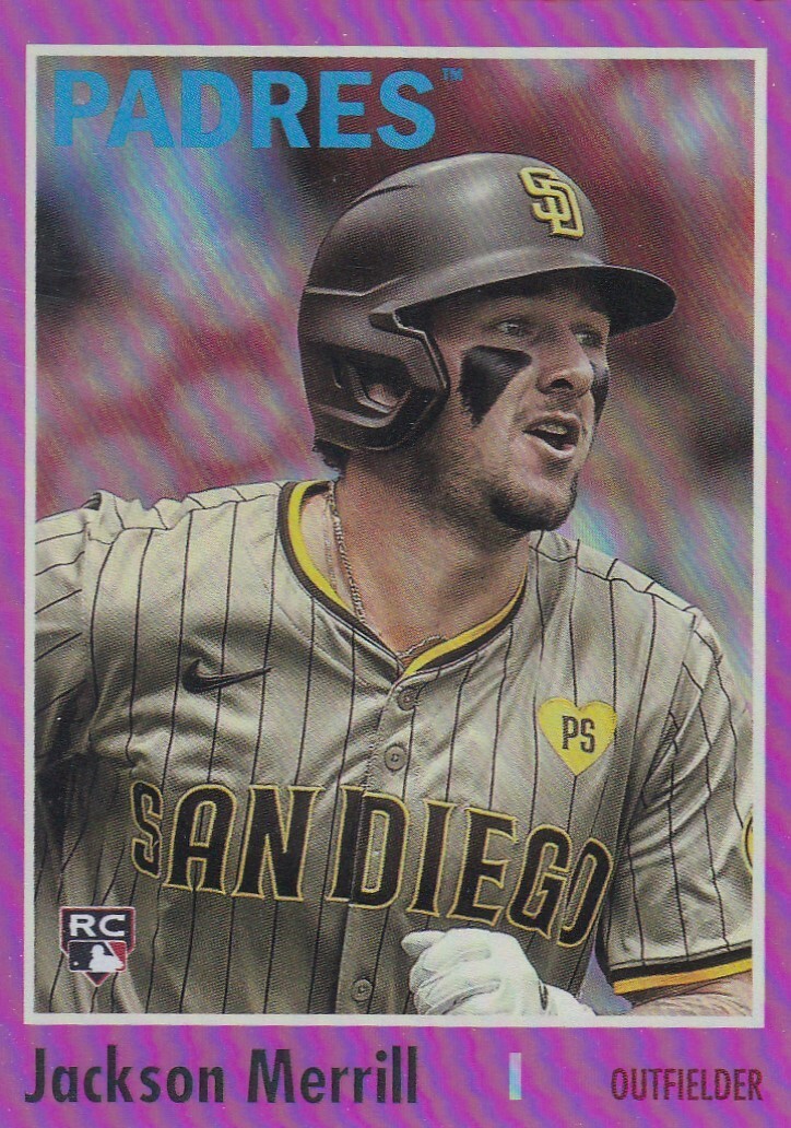 JACKSON MERRILL TOPPS ARCHIVES ROOKIE PINK FOILBOARD FOIL RC PADRES #156 2024 24