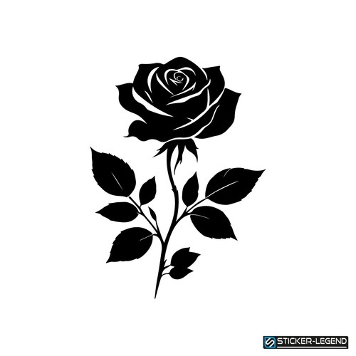 Rose #5 | Autokleber | Auto Styling | PVC/Vinyl Sticker | Luxus & Stil - Bild 2 von 3