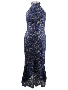 aqua lace midi dress