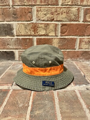 New S/M Polo Ralph Lauren Reversible Bucket Hat Floral Palm Tree