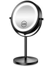 Lighted Makeup Mirror 1x/10x Magnifying Double Sided LED Vanity Mirror with L...