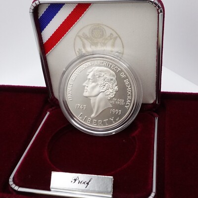 1993 U.S Mint Thomas Jefferson 250th Anniversary Silver Proof
