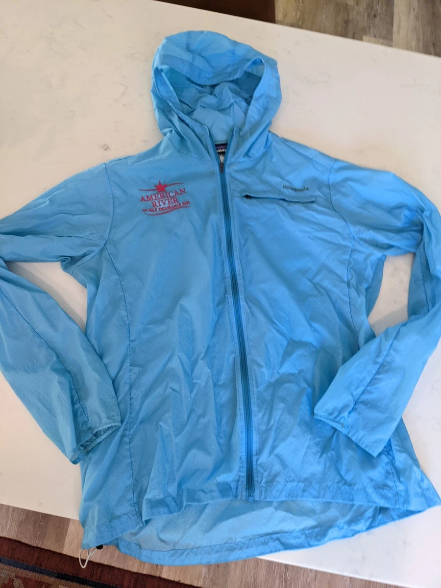 Patagonia Houdini Hooded Full Zip Wind Jacket Women s large Lightweight AR50