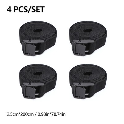 4-Pack Zinc Alloy Cargo Tie Down Straps   Multi-Functional Buckle Straps Luggage