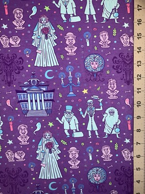 Haunted Mansion Disney Custom Fabric Fat Quarter 18 x28  Spandex Stretch